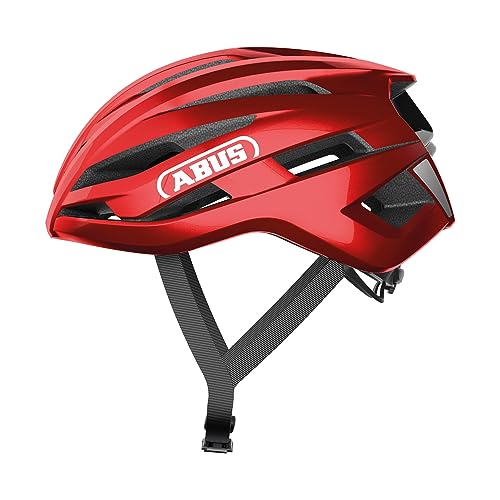 ABUS Rennradhelm StormChaser ACE - leichter Fahrradhelm für Radrennen, Gravelbike-Touren und Cyclocross - für Damen und Herren - Größe S, Rot von ABUS