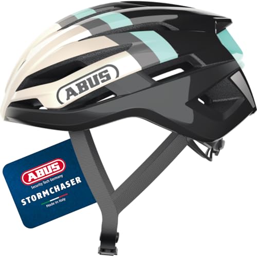 ABUS Rennradhelm StormChaser - Leichter und komfortabler Fahrradhelm für professionellen Radsport für Damen und Herren - Gold/Türkis, Größe L ABUS Rennradhelm StormChaser - Leichter und komfortabler Fahrradhelm für professionellen Radsport für Damen und Herren - Gold/Türkis, Größe L von ABUS