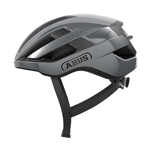 ABUS Rennradhelm WingBack – einfacher Roadhelm für sportliches Fahren im Alltag und in der Freizeit – für Erwachsene und Jugendliche – Grau, Größe S ABUS Rennradhelm WingBack – einfacher Roadhelm für sportliches Fahren im Alltag und in der Freizeit – für Erwachsene und Jugendliche – Grau, Größe S von ABUS