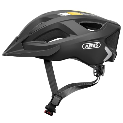 ABUS Stadthelm Aduro 2.0 - Allround-Fahrradhelm mit Licht - in sportivem Design für den Stadtverkehr - für Damen und Herren - schwarz/orange, Größe S ABUS Stadthelm Aduro 2.0 - Allround-Fahrradhelm mit Licht - in sportivem Design für den Stadtverkehr - für Damen und Herren - schwarz/orange, Größe S von ABUS