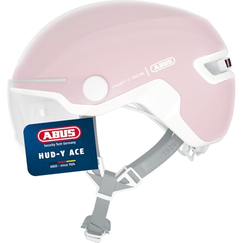 ABUS Stadthelm HUD-Y ACE - stylischer Fahrradhelm mit Visier und magnetischem, aufladbarem LED-Rücklicht - für Damen und Herren - Pure Rose, Größe L ABUS Stadthelm HUD-Y ACE - stylischer Fahrradhelm mit Visier und magnetischem, aufladbarem LED-Rücklicht - für Damen und Herren - Pure Rose, Größe L von ABUS