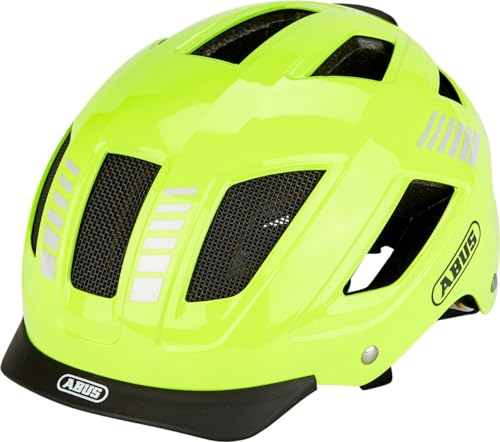 ABUS Stadthelm Hyban 2.0 MIPS - Fahrradhelm mit Rücklicht, ABS-Hartschale, Aufprallschutz - für Damen und Herren - Gelb Glänzend, Größe XL ABUS Stadthelm Hyban 2.0 MIPS - Fahrradhelm mit Rücklicht, ABS-Hartschale, Aufprallschutz - für Damen und Herren - Gelb Glänzend, Größe XL von ABUS