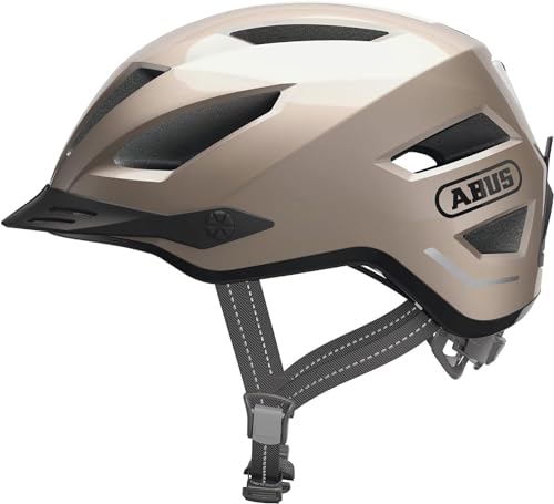 ABUS Stadthelm Pedelec 2.0 - Fahrradhelm mit Rücklicht und Regenhaube - für den Stadtverkehr - Damen Herren - Gold, Größe M, Gold (champagne gold), M (52-57 cm) ABUS Stadthelm Pedelec 2.0 - Fahrradhelm mit Rücklicht und Regenhaube - für den Stadtverkehr - Damen Herren - Gold, Größe M, Gold (champagne gold), M (52-57 cm) von ABUS
