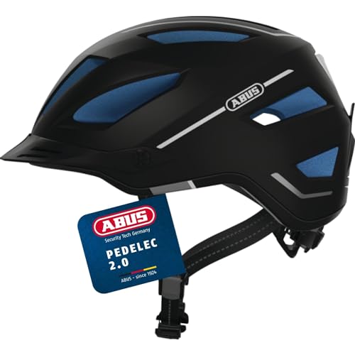 ABUS Stadthelm Pedelec 2.0 - Fahrradhelm mit Rücklicht und Regenhaube - für den Stadtverkehr - für Damen und Herren - Schwarz/Blau, Größe M ABUS Stadthelm Pedelec 2.0 - Fahrradhelm mit Rücklicht und Regenhaube - für den Stadtverkehr - für Damen und Herren - Schwarz/Blau, Größe M von ABUS