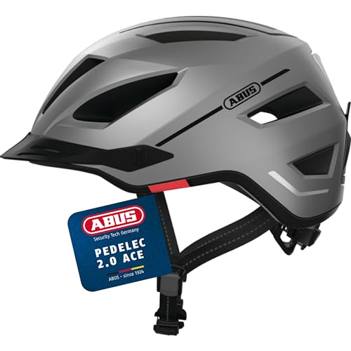 ABUS Stadthelm Pedelec 2.0 - Fahrradhelm mit Rücklicht und Regenhaube - für den Stadtverkehr - für Damen und Herren - Silber, Größe S ABUS Stadthelm Pedelec 2.0 - Fahrradhelm mit Rücklicht und Regenhaube - für den Stadtverkehr - für Damen und Herren - Silber, Größe S von ABUS