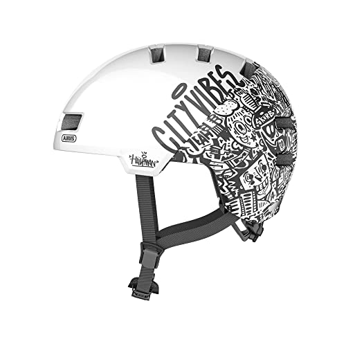 ABUS Stadthelm Skurb ACE - Stylischer Fahrradhelm im Alltag, beim Skaten, BMX-Fahren oder Longboarden - City Vibes, Größe L (58-61 cm), Schwarz/Weiß (city vibes) ABUS Stadthelm Skurb ACE - Stylischer Fahrradhelm im Alltag, beim Skaten, BMX-Fahren oder Longboarden - City Vibes, Größe L (58-61 cm), Schwarz/Weiß (city vibes) von ABUS