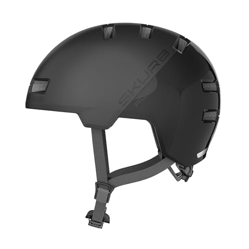 ABUS Stadthelm Skurb ACE - Stylischer Fahrradhelm im Alltag, beim Skaten, BMX-Fahren oder Longboarden - Schwarz, Größe M ABUS Stadthelm Skurb ACE - Stylischer Fahrradhelm im Alltag, beim Skaten, BMX-Fahren oder Longboarden - Schwarz, Größe M von ABUS