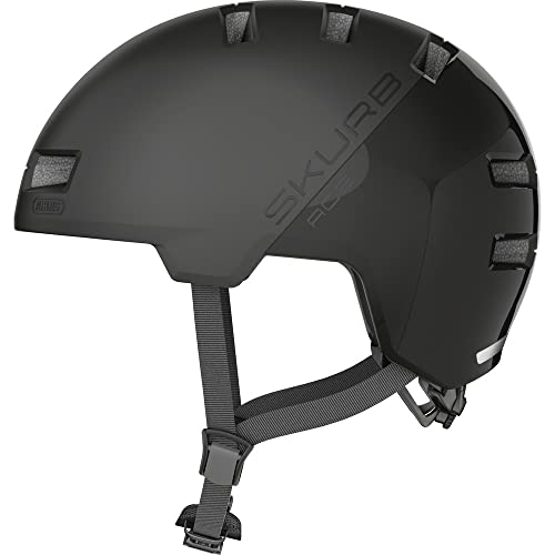 ABUS Stadthelm Skurb ACE - Stylischer Fahrradhelm im Alltag, beim Skaten, BMX-Fahren oder Longboarden - Schwarz, Größe S ABUS Stadthelm Skurb ACE - Stylischer Fahrradhelm im Alltag, beim Skaten, BMX-Fahren oder Longboarden - Schwarz, Größe S von ABUS
