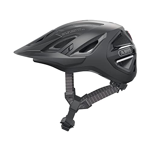 ABUS Stadthelm Urban-I 3.0 ACE - sportlicher Fahrradhelm mit LED-Rücklicht, verlängertem Schirm und Magnetverschluss - für Damen und Herren - Schwarz, Größe L von ABUS