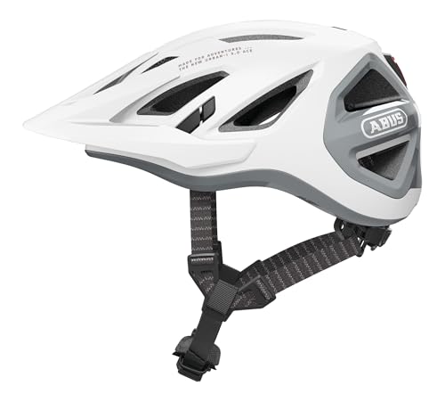 ABUS Stadthelm Urban-I 3.0 ACE - sportlicher Fahrradhelm mit LED-Rücklicht, verlängertem Schirm und Magnetverschluss - für Damen und Herren - Weiß, Größe M ABUS Stadthelm Urban-I 3.0 ACE - sportlicher Fahrradhelm mit LED-Rücklicht, verlängertem Schirm und Magnetverschluss - für Damen und Herren - Weiß, Größe M von ABUS
