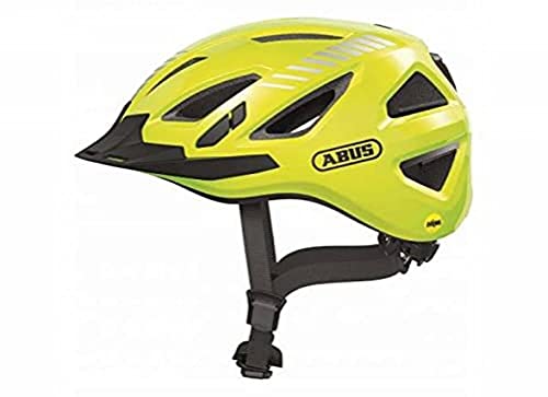 ABUS Stadthelm Urban-I 3.0 MIPS - Fahrradhelm mit Aufprallschutz, Rücklicht, Schirm und Magnetverschluss - für Damen und Herren - Gelb Glänzend, Größe XL ABUS Stadthelm Urban-I 3.0 MIPS - Fahrradhelm mit Aufprallschutz, Rücklicht, Schirm und Magnetverschluss - für Damen und Herren - Gelb Glänzend, Größe XL von ABUS