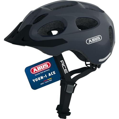 ABUS Stadthelm Youn-I ACE - mit integriertem LED-Rücklicht - Fahrradhelm für den Alltag - für Damen und Herren - Titan Glänzend, Größe S ABUS Stadthelm Youn-I ACE - mit integriertem LED-Rücklicht - Fahrradhelm für den Alltag - für Damen und Herren - Titan Glänzend, Größe S von ABUS