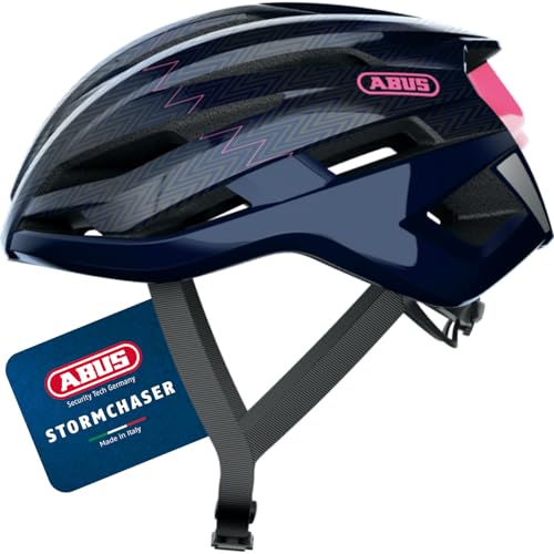 ABUS Rennradhelm StormChaser - Leichter und komfortabler Fahrradhelm für professionellen Radsport für Damen und Herren - Blau/Rosa, Größe S ABUS Rennradhelm StormChaser - Leichter und komfortabler Fahrradhelm für professionellen Radsport für Damen und Herren - Blau/Rosa, Größe S von ABUS