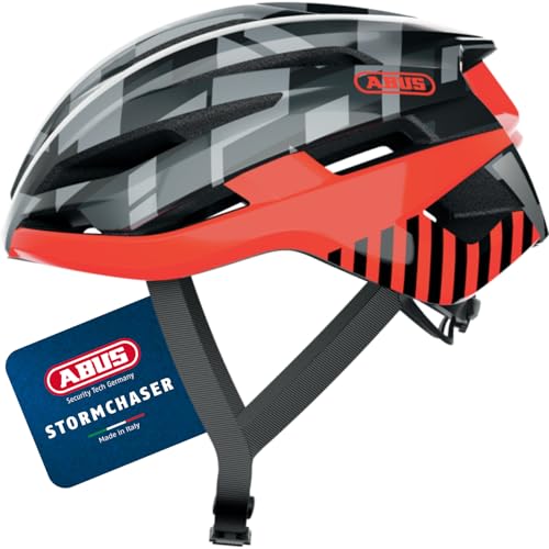 ABUS Rennradhelm StormChaser - Leichter und komfortabler Fahrradhelm für professionellen Radsport für Damen und Herren - Orange/Grau, Größe S ABUS Rennradhelm StormChaser - Leichter und komfortabler Fahrradhelm für professionellen Radsport für Damen und Herren - Orange/Grau, Größe S von ABUS