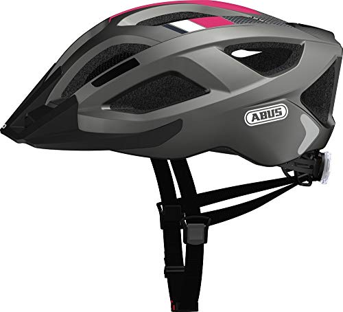 ABUS Stadthelm Aduro 2.0 - Allround-Fahrradhelm mit Licht - in sportivem Design für den Stadtverkehr - für Damen und Herren - Grau, Größe M ABUS Stadthelm Aduro 2.0 - Allround-Fahrradhelm mit Licht - in sportivem Design für den Stadtverkehr - für Damen und Herren - Grau, Größe M von ABUS