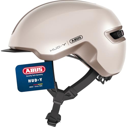 ABUS Urban Helm HUD-Y - mit magnetischem, aufladbarem LED-Rücklicht & Magnetverschluss - cooler Fahrradhelm für den Alltag - für Damen und Herren - Beige Matt, Größe M ABUS Urban Helm HUD-Y - mit magnetischem, aufladbarem LED-Rücklicht & Magnetverschluss - cooler Fahrradhelm für den Alltag - für Damen und Herren - Beige Matt, Größe M von ABUS
