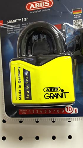 ABUS Vorhängeschloss 37/55 GRANIT S&S (Sea & Snow)-hohe Sicherheit bei höchsten Ansprüchen-ideal für Marine,See und Schnee -mit ABUS Plus Zylinder gegen Picking-doppelte Kugelverriegelung-Farbe Gelb ABUS Vorhängeschloss 37/55 GRANIT S&S (Sea & Snow)-hohe Sicherheit bei höchsten Ansprüchen-ideal für Marine,See und Schnee -mit ABUS Plus Zylinder gegen Picking-doppelte Kugelverriegelung-Farbe Gelb von ABUS