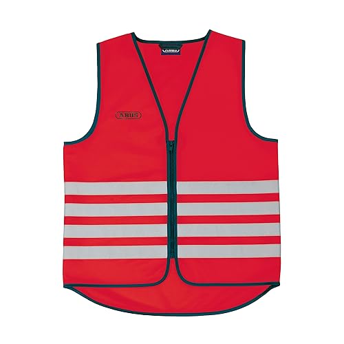 ABUS Warnweste Lumino Day Vest – rote Sicherheitsweste für bessere Sichtbarkeit bei Tag und Nacht - für Erwachsene - mit Reißverschluss - Größe M ABUS Warnweste Lumino Day Vest – rote Sicherheitsweste für bessere Sichtbarkeit bei Tag und Nacht - für Erwachsene - mit Reißverschluss - Größe M von ABUS