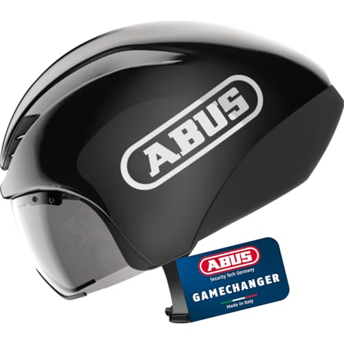 ABUS Zeitfahrhelm Gamechanger TT 1.1 - aerodynamischer Fahrradhelm für sportliches Fahren - Triathlon, Zeitfahren und Bahnradfahren - für Damen und Herren - Größe M, Schwarz ABUS Zeitfahrhelm Gamechanger TT 1.1 - aerodynamischer Fahrradhelm für sportliches Fahren - Triathlon, Zeitfahren und Bahnradfahren - für Damen und Herren - Größe M, Schwarz von ABUS
