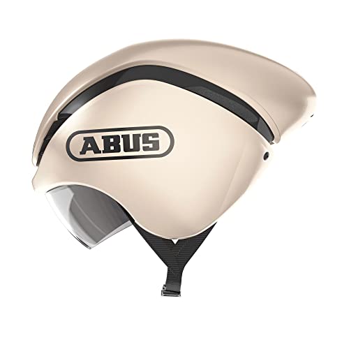 ABUS Zeitfahrhelm GameChanger TT - Aerodynamischer Fahrradhelm mit optimalen Ventilationseigenschaften für Damen und Herren - Gold, Größe M​ von ABUS