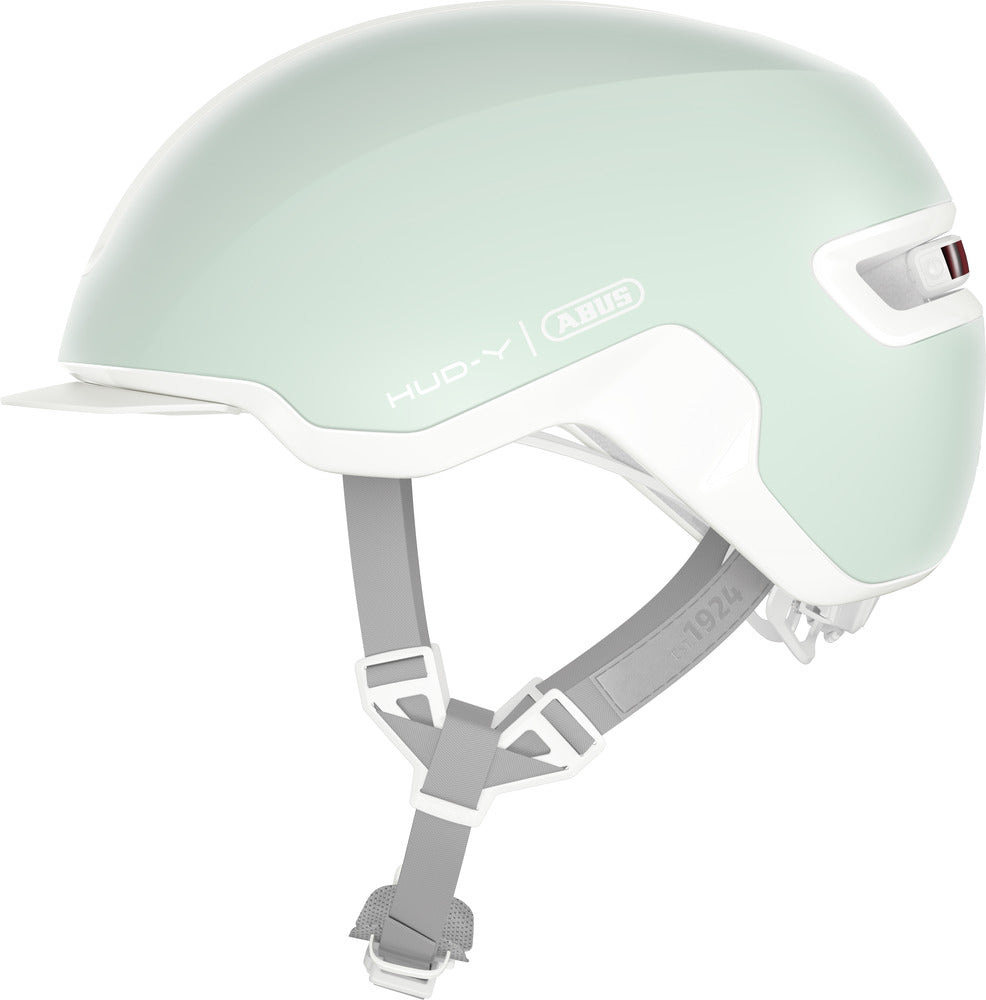Abus Hud-Y Pure Aqua | Lavendelfarbener Fahrradhelm mit LED Abus Hud-Y Pure Aqua | Lavendelfarbener Fahrradhelm mit LED von ABUS