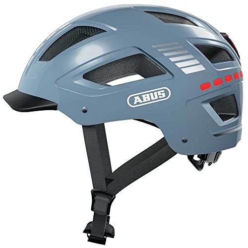 ABUS Fahrradhelm mit Licht - Hyban 2.0 LED - Vorder- und Rücklicht & robuste Hartschale - für Damen und Herren - Blau Glänzend, Größe XL ABUS Fahrradhelm mit Licht - Hyban 2.0 LED - Vorder- und Rücklicht & robuste Hartschale - für Damen und Herren - Blau Glänzend, Größe XL von ABUS
