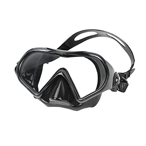 Tauchermaske Dive Sr BLK aus schwarzem Silikon von ABYSSTAR