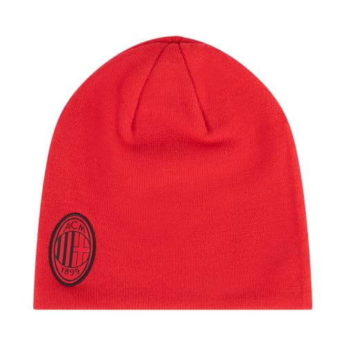 AC Milan Wintermütze, warme Mütze mit offiziellem Logo, Herren oder Damen, Unisex von AC Milan