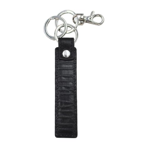 Schlüsselanhänger SAFFIANO SLIM 100% Leder Milan, Schwarz, SLIM, Klassisch Schlüsselanhänger SAFFIANO SLIM 100% Leder Milan, Schwarz, SLIM, Klassisch von AC Milan