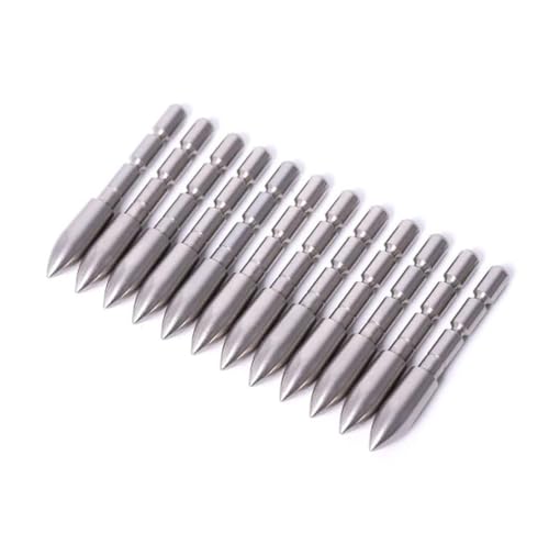 ACCMOS 24Stück/50Stück Rostfreier Stahl Pfeilspitze Bullet Spitze 70 80 90 100 110 120 Grain Broadhead Für ID 4,2 mm Pfeilschaft Bogenschießen DIY Pfeil-Zubehör (24, 90gr-OD5.8mm) von ACCMOS