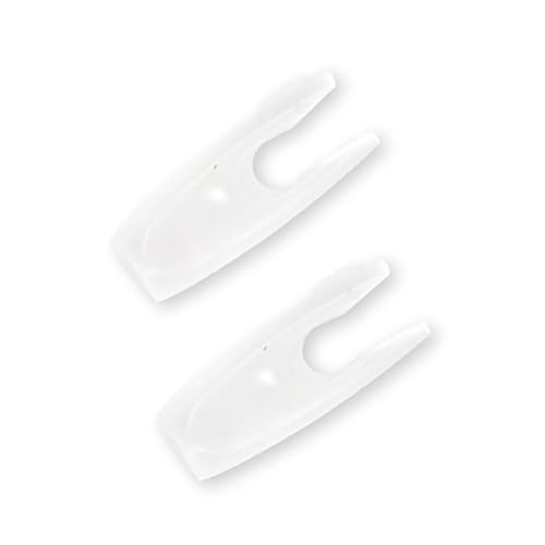 ACCMOS 50Stück Kunststoff Pfeil Pin Nocke für ID 3.2mm ID 4.2mm ID 5.2mm ID 6.2mm Schaft Pfeilschwänze Ersatz Nocken, Bogenschießen DIY Pfeile Zubehör (White 1) von ACCMOS