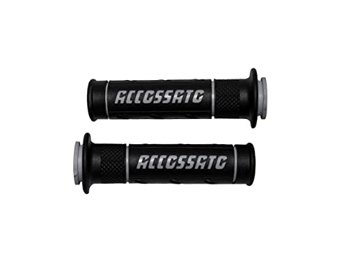 Paar Griffe aus Zweikomponenten-Gummi, schwarz mit farbigem Accossato Schriftzug für MV Agusta F3 675 von 2011 bis 2022, CC 675 Paar Griffe aus Zweikomponenten-Gummi, schwarz mit farbigem Accossato Schriftzug für MV Agusta F3 675 von 2011 bis 2022, CC 675 von ACCOSSATO