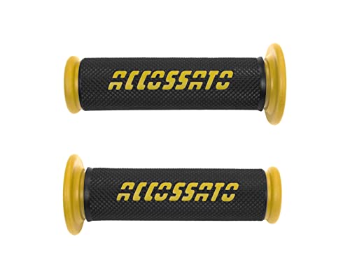 Paar Racing Griffe aus thermoplastischem Gummi, schwarz mit farbigem Accossato Schriftzug für Kawasaki Z 1000 ABS ab 2014 bis 2016, CC 1000 Paar Racing Griffe aus thermoplastischem Gummi, schwarz mit farbigem Accossato Schriftzug für Kawasaki Z 1000 ABS ab 2014 bis 2016, CC 1000 von ACCOSSATO