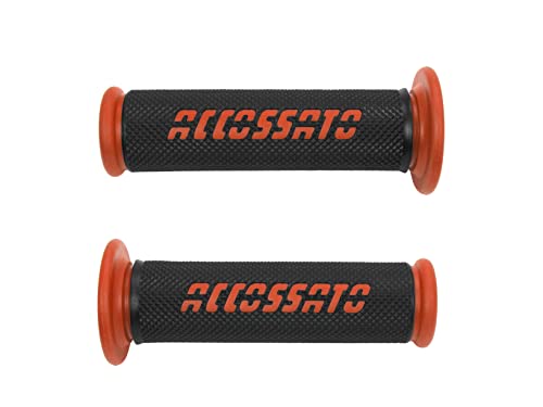 Paar Racing Griffe aus thermoplastischem Gummi, schwarz mit farbigem Accossato Schriftzug für Suzuki GSX-R 750 2004 bis 2005, CC 750 Paar Racing Griffe aus thermoplastischem Gummi, schwarz mit farbigem Accossato Schriftzug für Suzuki GSX-R 750 2004 bis 2005, CC 750 von ACCOSSATO