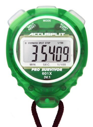 ACCUSPLIT Pro Survivor A601X Stoppuhr, Uhr, extra großes Display (Lime) von ACCUSPLIT