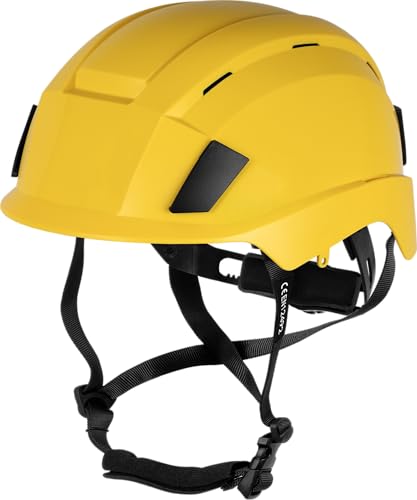 ACE Patera Premium Schutzhelm - BAU- und Bergsteiger-Helm für Arbeit und Sport - Leichter Kletterhelm und Bauhelm - Gelb von ACE