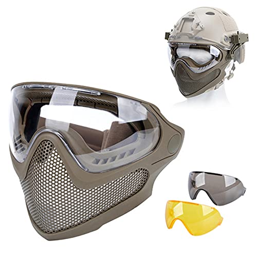 ACEXIER Airsoft Paintball Jagd Dual-Mode Taktische Ausrüstung Upgrade Stahlgitter Halbmaske Militär Kriegsspiel Schutzmaske ACEXIER Airsoft Paintball Jagd Dual-Mode Taktische Ausrüstung Upgrade Stahlgitter Halbmaske Militär Kriegsspiel Schutzmaske von ACEXIER