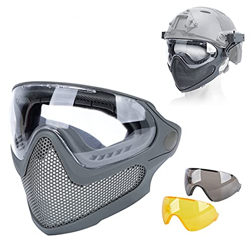 ACEXIER Airsoft Paintball Jagd Dual-Mode Taktische Ausrüstung Upgrade Stahlgitter Halbmaske Militär Kriegsspiel Schutzmaske ACEXIER Airsoft Paintball Jagd Dual-Mode Taktische Ausrüstung Upgrade Stahlgitter Halbmaske Militär Kriegsspiel Schutzmaske von ACEXIER