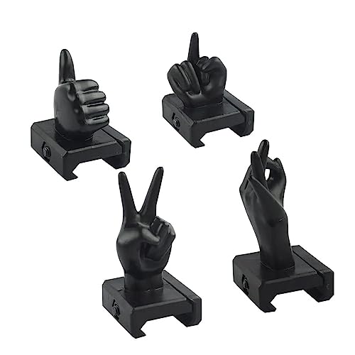 ACEXIER Finger Daumenvisier 4 Stück Neuheit Finger Daumenvisiere Breite Schienenhalterung Basis Jagd Zielfernrohr Halterung Dekor für 20mm Schienenmontage (Black) von ACEXIER