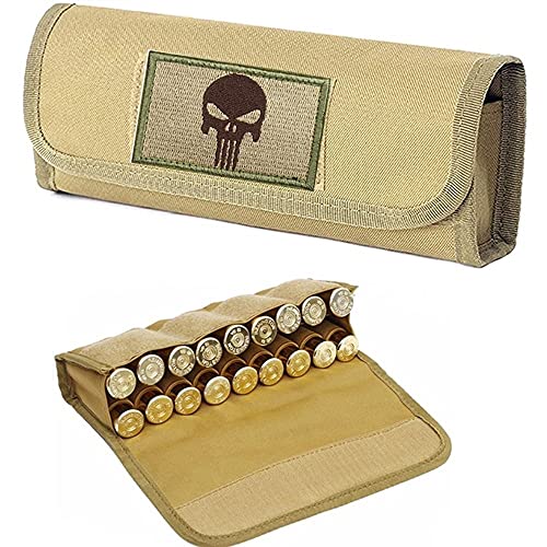 ACEXIER Hunting Military 18 Round Tactical Molle Cartridge Shell Holder Ammo Bag Pouch Military Waist Bag 12/20 Gauge Gun Bullet Pouch（Include One Tactical Velcro Patch） von ACEXIER