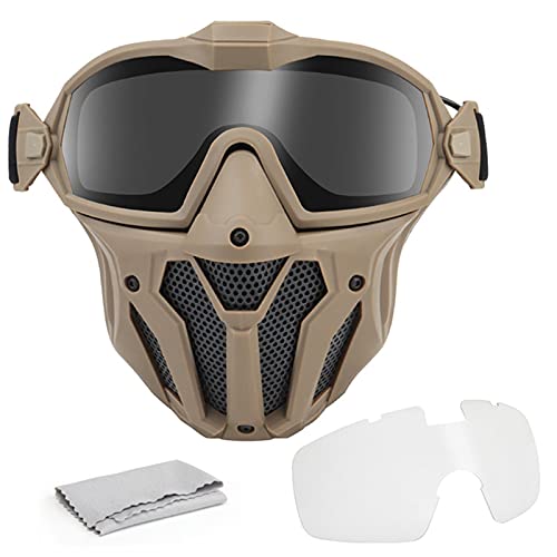 ACEXIER Military Paintball Maske Abnehmbare Schutzbrille mit Anti-Fog-Lüfter Taktische Airsoft-Schutz-Vollgesichtsmaske Jagd und Ausrüstung von ACEXIER