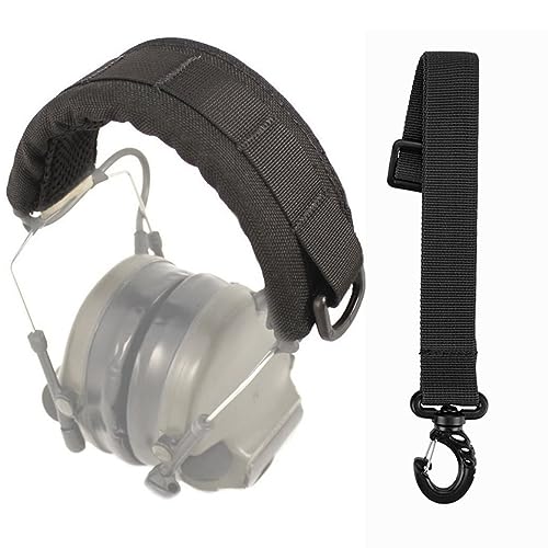 ACEXIER Modulare Headset-Abdeckung für den Außenbereich Molle-Stirnband für allgemeine Taktische Ohrenschützer Mikrofon Jagdzubehör Kopfhörerabdeckung (Black) von ACEXIER