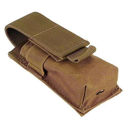 ACEXIER Outdoor Jagd Messer Holster Molle Taschenlampe Beutel Fackel Halter Fall Magazin Tasche Militär Pistole M5 Taktische Taschenlampe Tasche (Tan) von ACEXIER