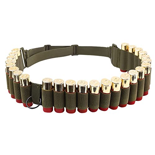 ACEXIER Tactical 25 Runden 12/20 Gauge Schrotflinten-Munitionsgürtel Shell Holder Bandolier Belt Military Hunting Gun 12/20 GA Bullet Cartridge Belt von ACEXIER