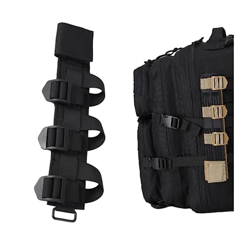 ACEXIER Taktisch Molle Messer Shealth Adapter Befestigung Adapter Pack Rucksack Cinch Fasten Strap PALS Camping Jagdzubehör (Black) von ACEXIER