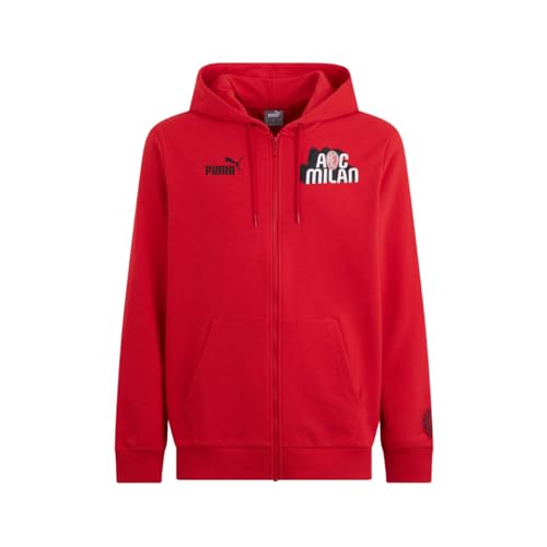 AC Milan Unisex Felpa Con Cappuccio Culture Sweatshirt aus Baumwolle, Erwachsene, Herren oder Damen, rot, M AC Milan Unisex Felpa Con Cappuccio Culture Sweatshirt aus Baumwolle, Erwachsene, Herren oder Damen, rot, M von AC Milan
