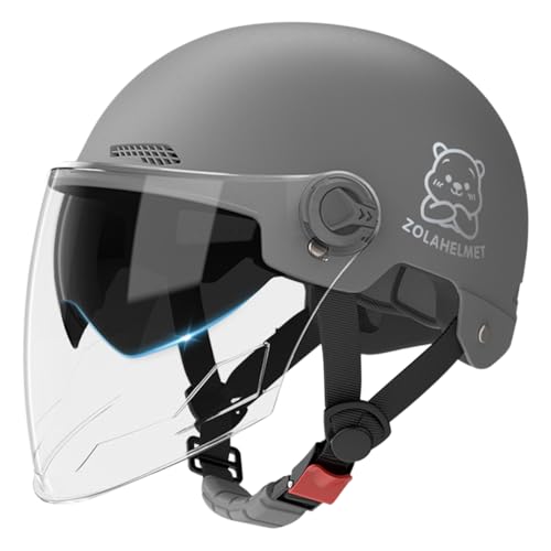 ACMEDE Rollerhelm Mofahelm mit Sonnenblende Jethelm Skaterhelm mit Doppelvisier Moped-Motorradhelme Sonnenschutz Sturzhelm E Scooter Chopper Helm Rennradhelm Mountainbike Helm 55-62cm ACMEDE Rollerhelm Mofahelm mit Sonnenblende Jethelm Skaterhelm mit Doppelvisier Moped-Motorradhelme Sonnenschutz Sturzhelm E Scooter Chopper Helm Rennradhelm Mountainbike Helm 55-62cm von ACMEDE