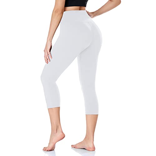 ACTINPUT Capri Leggings Damen High Waist 3/4 Schwarz Leggings Elastische Blickdicht Sporthose Yogahose Laufhose Große Größen Leggins von ACTINPUT