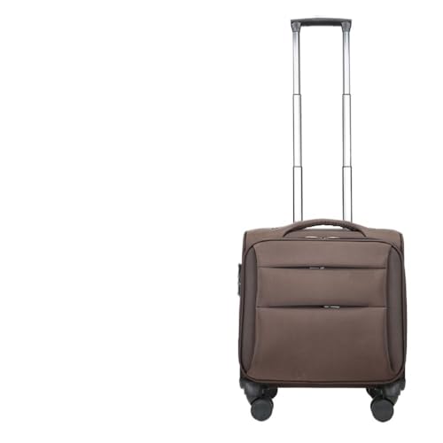 AD-BCrbgen Kleiner Rollgepäck-Trolley for Herren und Damen, Leichter Reise-Trolley, multifunktionaler Gepäck-Trolley, niedliches Reisegepäck, geeignet for Geschäftsreisen und Reisen(Brown,14") von AD-BCrbgen