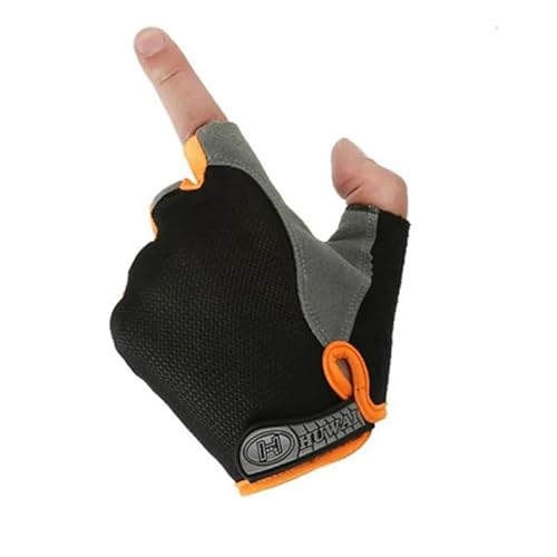 AD-BCrbgen Vielseitige Fahrradhandschuhe: Bequemer Handschutz for alle Bullet Points(Black orange,M) von AD-BCrbgen